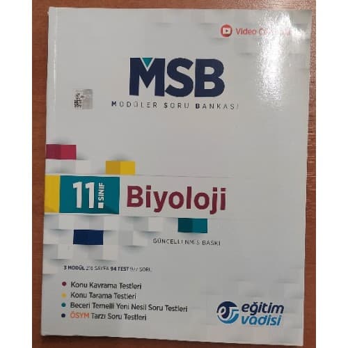 11. Sınıf Biyoloji Güncel MSB Modüler Soru Bankası Güncellenmiş yeni baskı