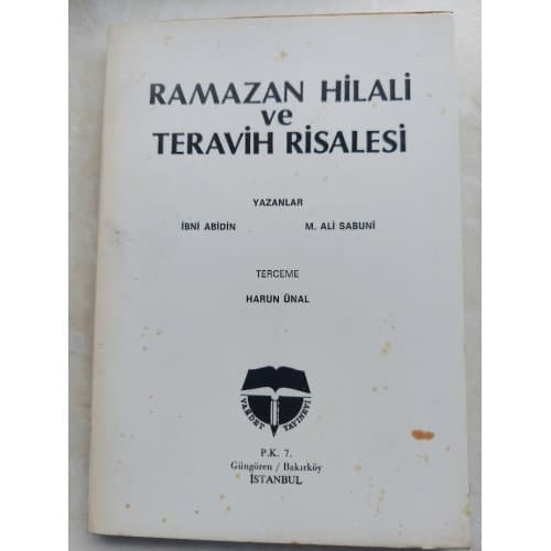 RAMAZAN HİLALİ VE TERAVİH RİSALESİ