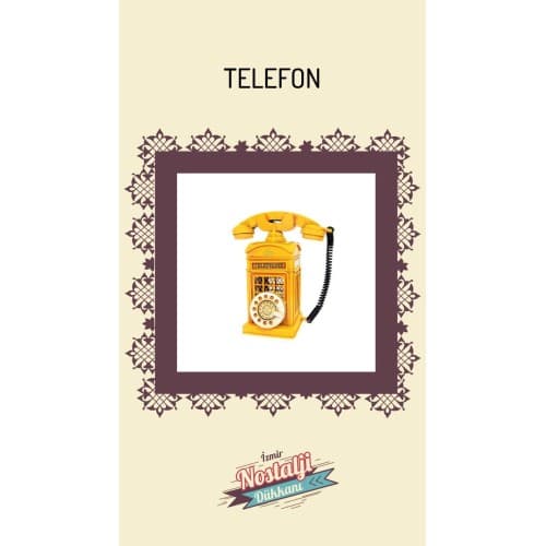 Dekoratif Nostaljik Telefon Kumbara